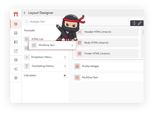 Low-Design Mode - Drag Drop Designer