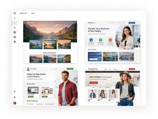 No-Design Mode - Pre-made Templates